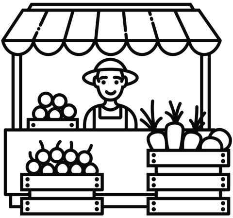 dessin marché